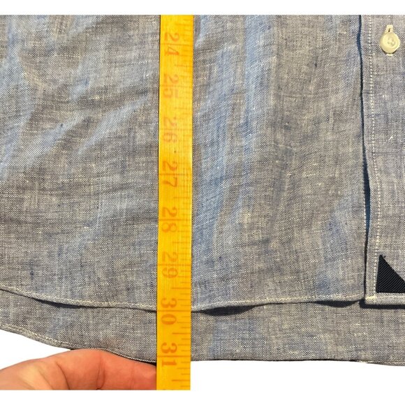 UNTUCKit 100% Linen Valente Wrinkle-Resistant Short Sleeve Button Down Shirt 2XL - Picture 10 of 11